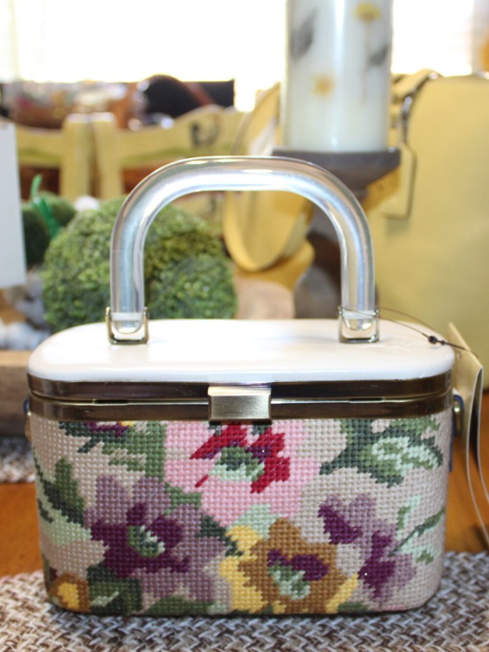 NWT Patricia Nash Mortola Top Handle needle point purse and wallet set GORGEOUS! - Picture 3 of 13